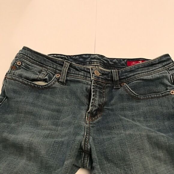 Distressed Seven7 Skinny Jeans Sz 2 - Picture 3 of 8